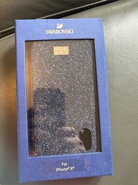 Swarovski Black Glitter Phone Case for iPhone X in Sparkling Black